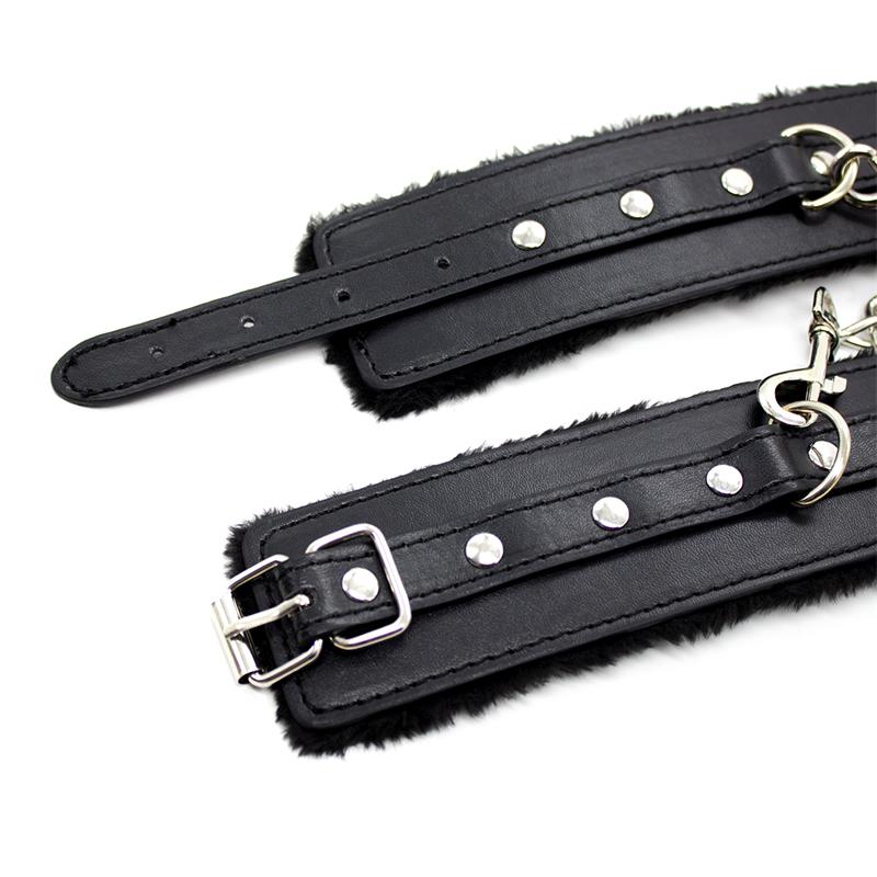 Ankle Cuffs with Black Padded Interior 35 cm Black