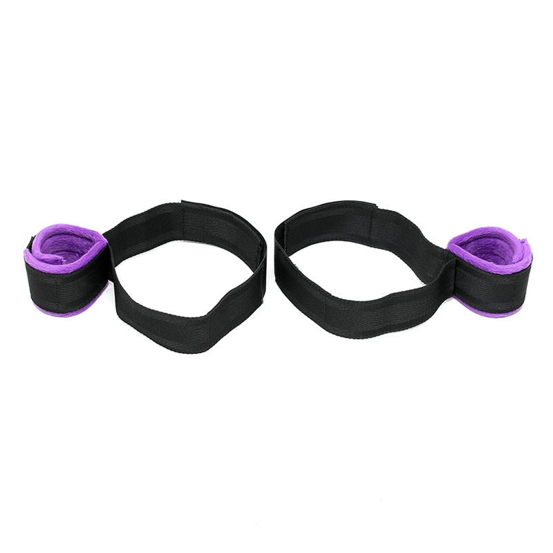 Wrist to Upper Leg Cuff Set Adjustable Purple