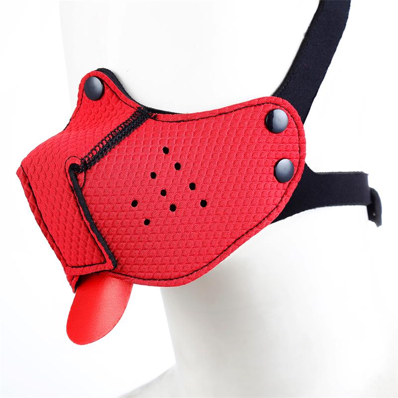 Neoprene Puppy Face Mask Red