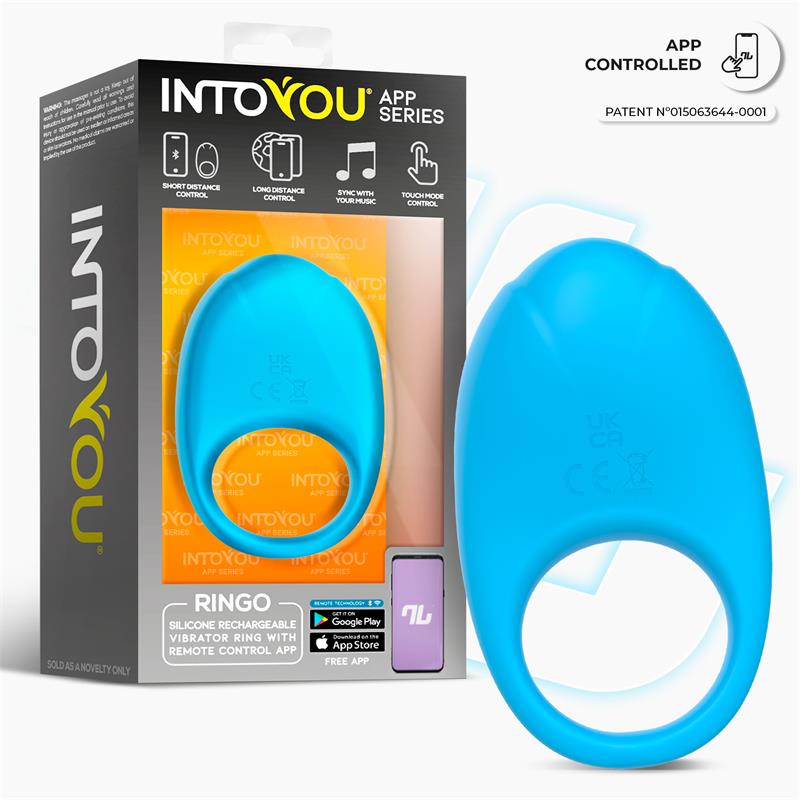 Ringo Vibrating Ring with App Unibody Blue