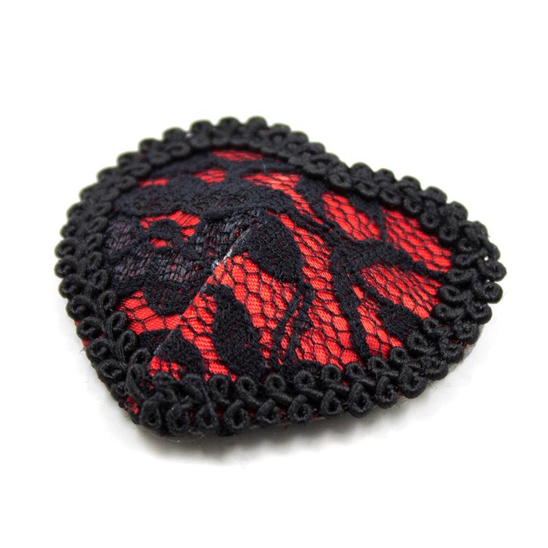 Nipple Covers with Lace Black Red