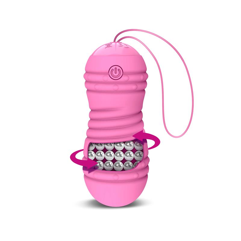 Hiibo Vibrating and Rotating Egg with Remote control USB Silicone Pink