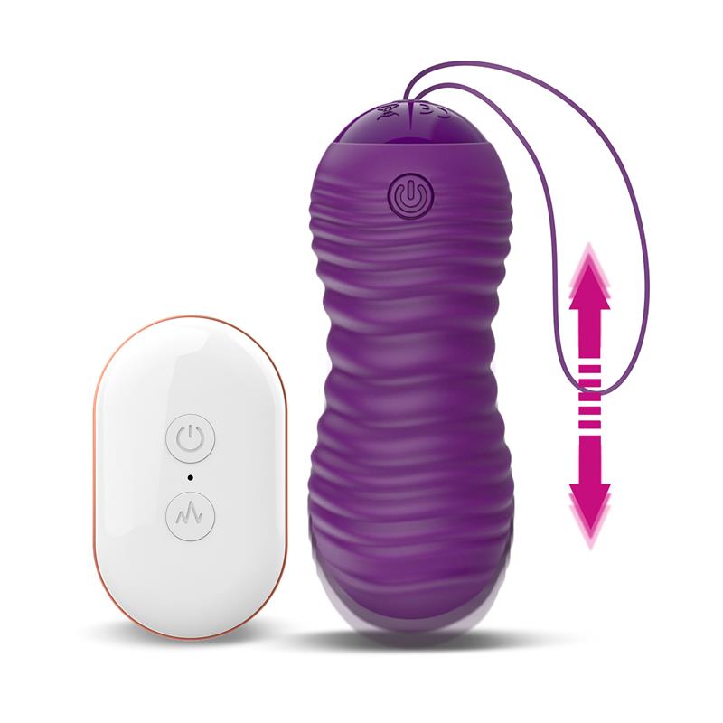 Orio Huevo Vibrating and Telescopic Up and Down Movement Remot Control Purple