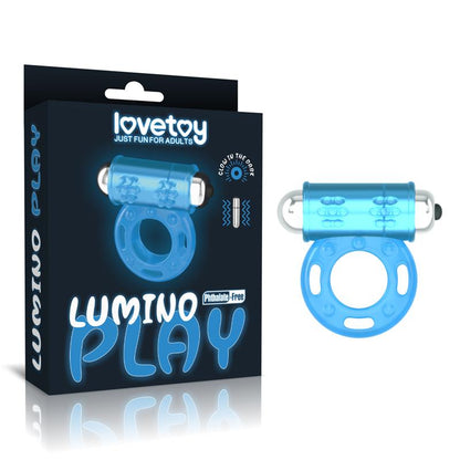 Lumino Play Vibrating Penis Ring Blue Light