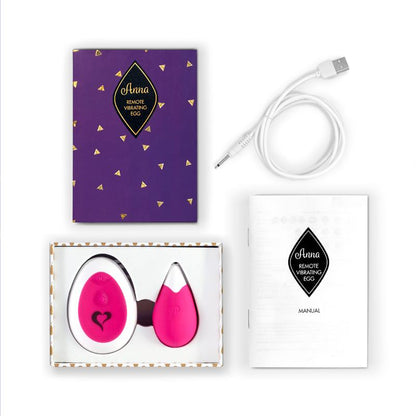 Anna Vibrating Egg with Remote Control Deep Pink