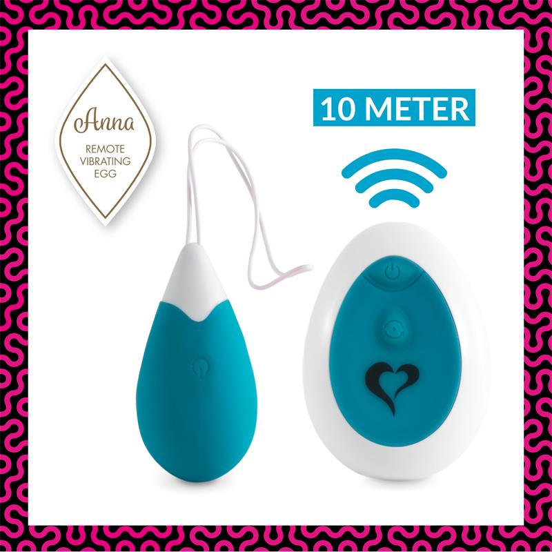 Anna Vibrating Egg with Remote Control USB Deep Green