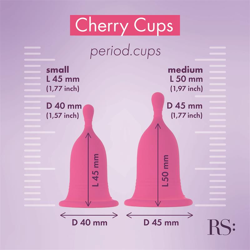 Femcare Cherry Cup Kit Menstrual Cup Kit 2 Sizes