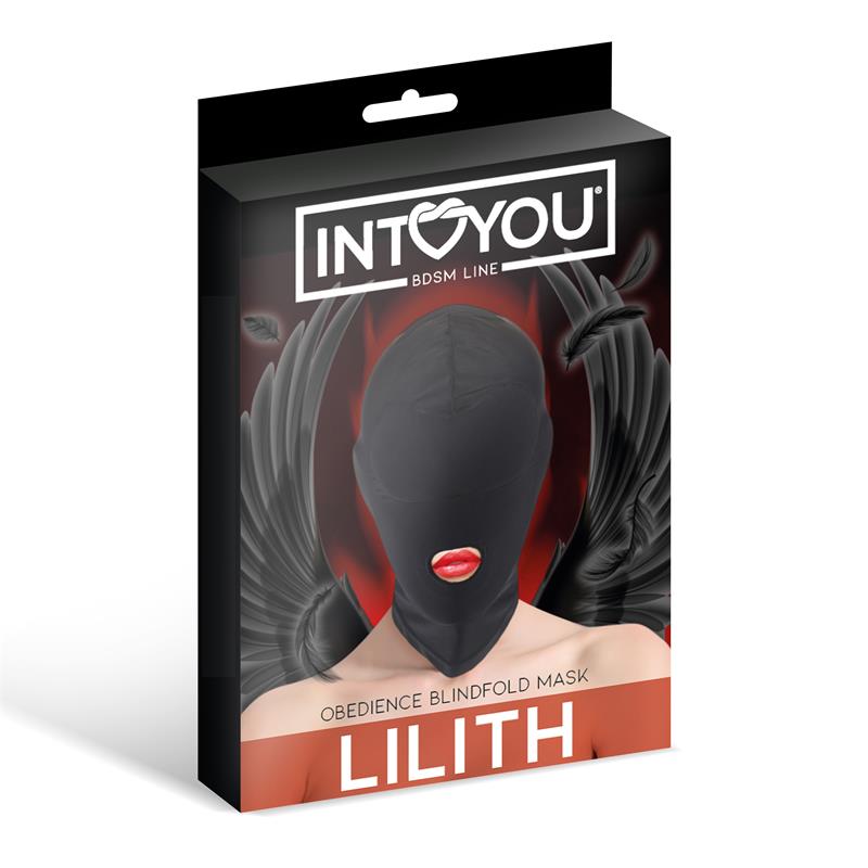 Lilith Incognito Mask with Opening in the Mouth Black