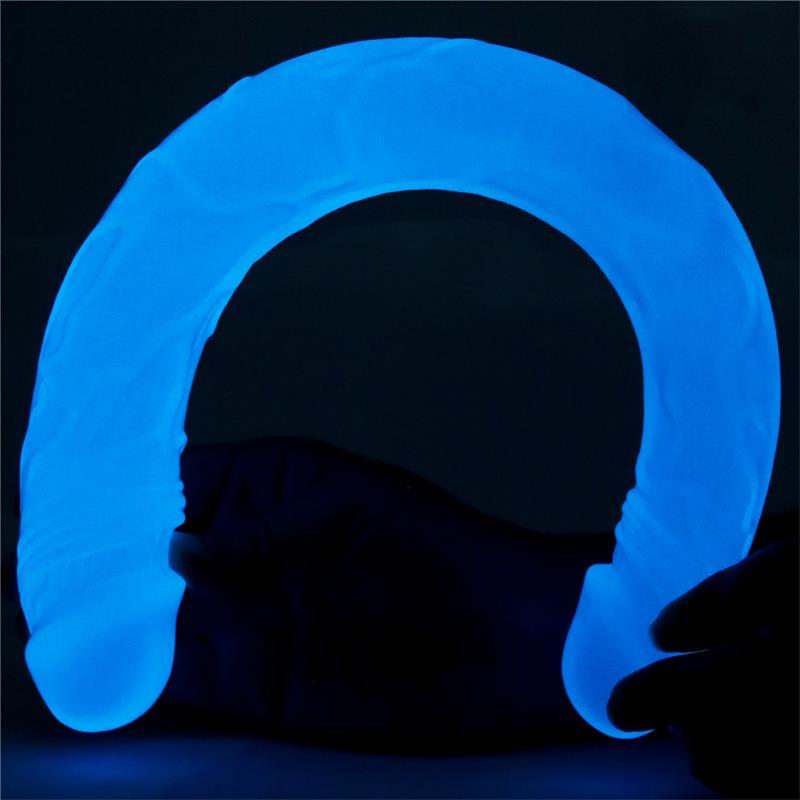 Double Dildo Lumino 145 Blue Light