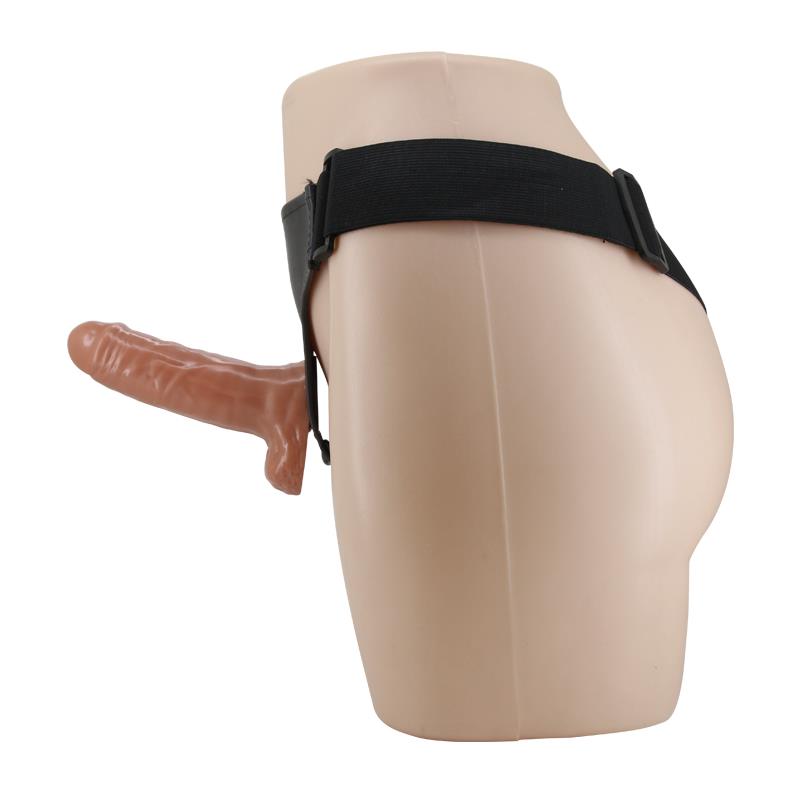 Harness with Double Retractable Dildo with Vibration