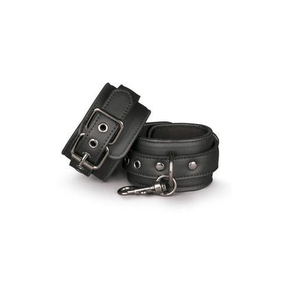 Black Synthetic Leather Handcuffs