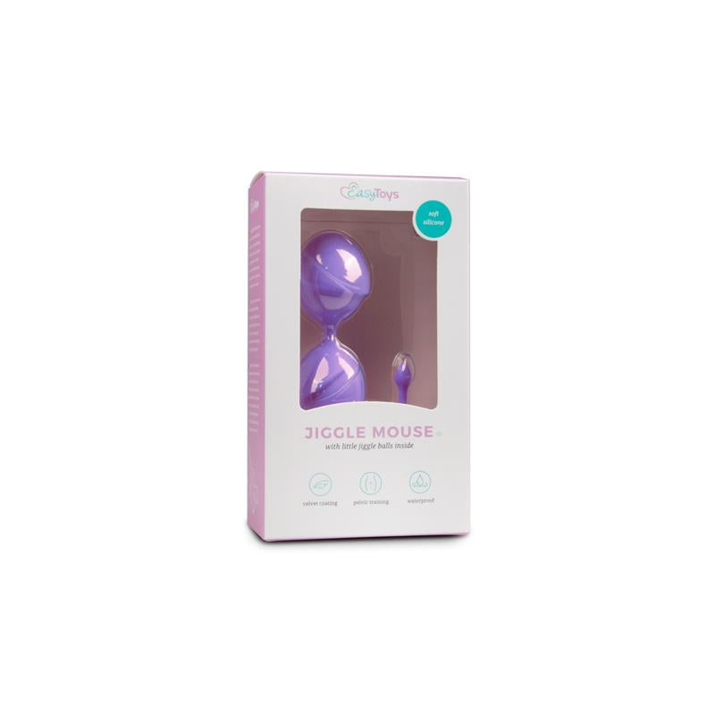 Double Vagina Balls Silicone Purple