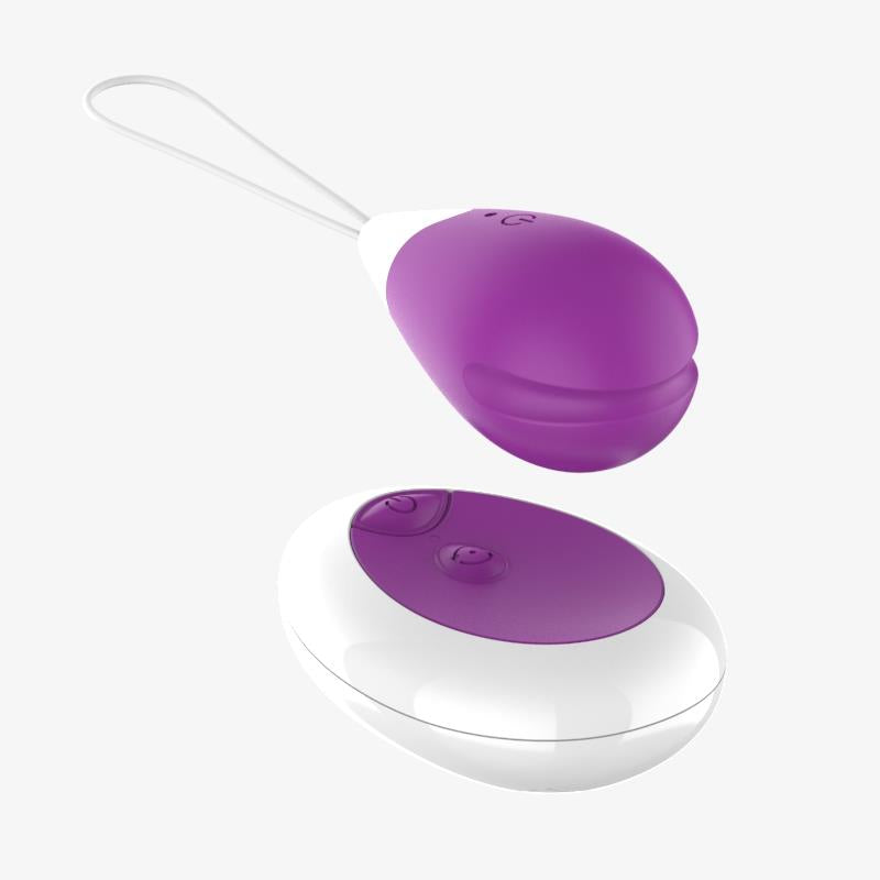 Vibrating Egg with Remote Control USB Purple