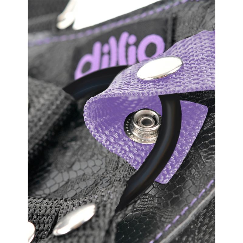 Dillio 7 Strap On Suspender Harness Set Purple