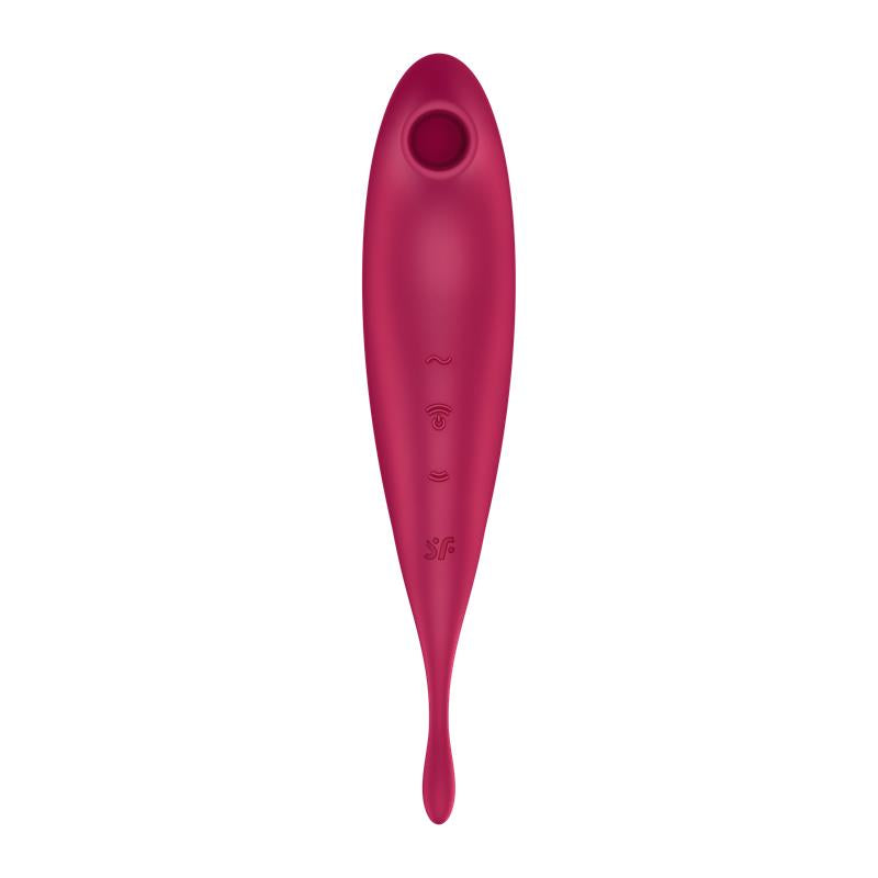 Twirling Pro Clitoris Sucker and Vibe APP Satisfyer Connect Dark Red