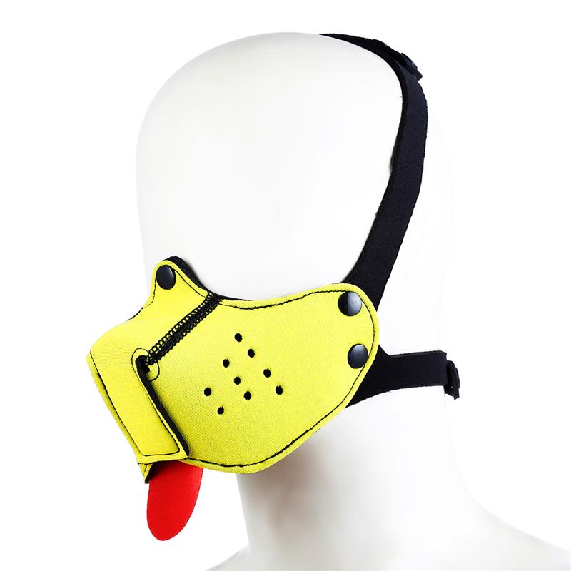 Neoprene Puppy Face Mask Yellow