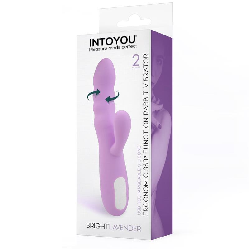 Brightlavender Vibe and Rotator Double Motor 360º USB Silicone