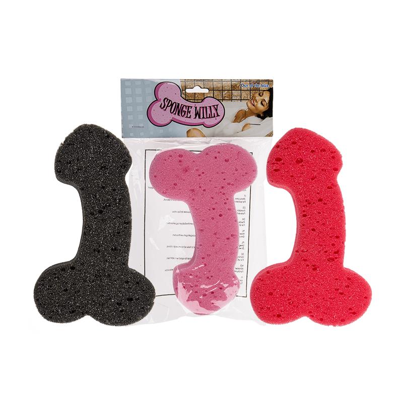 Penis Shaped Bath Sponge Random Color 1 Unit