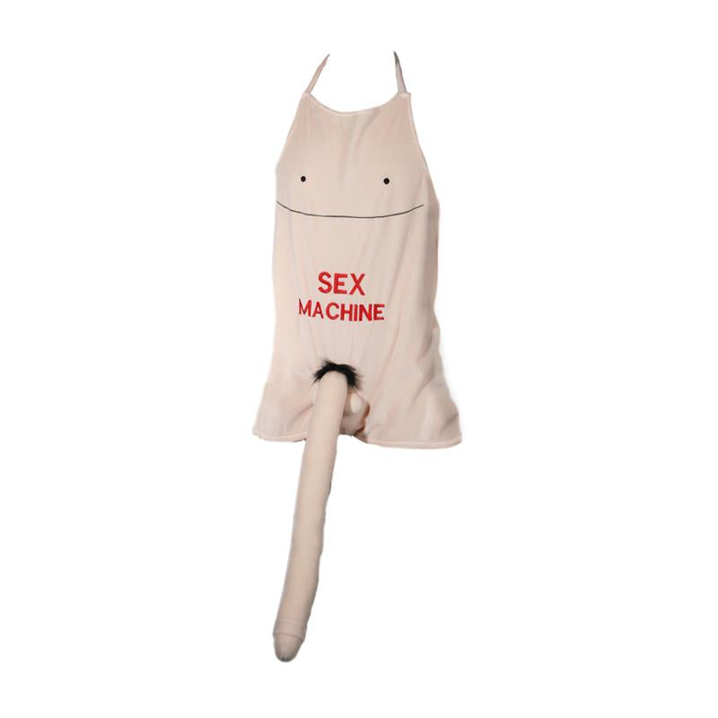 Apron with Plush Penis Sex Machine