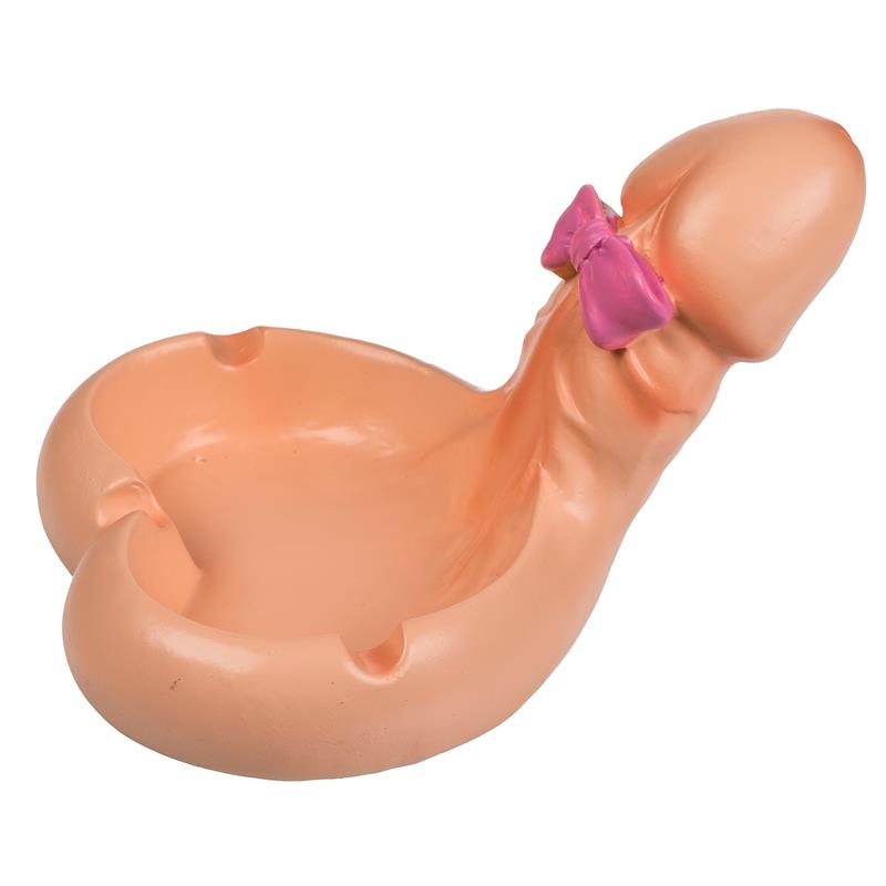 Penis Ashtray with Bow 11x8 cm