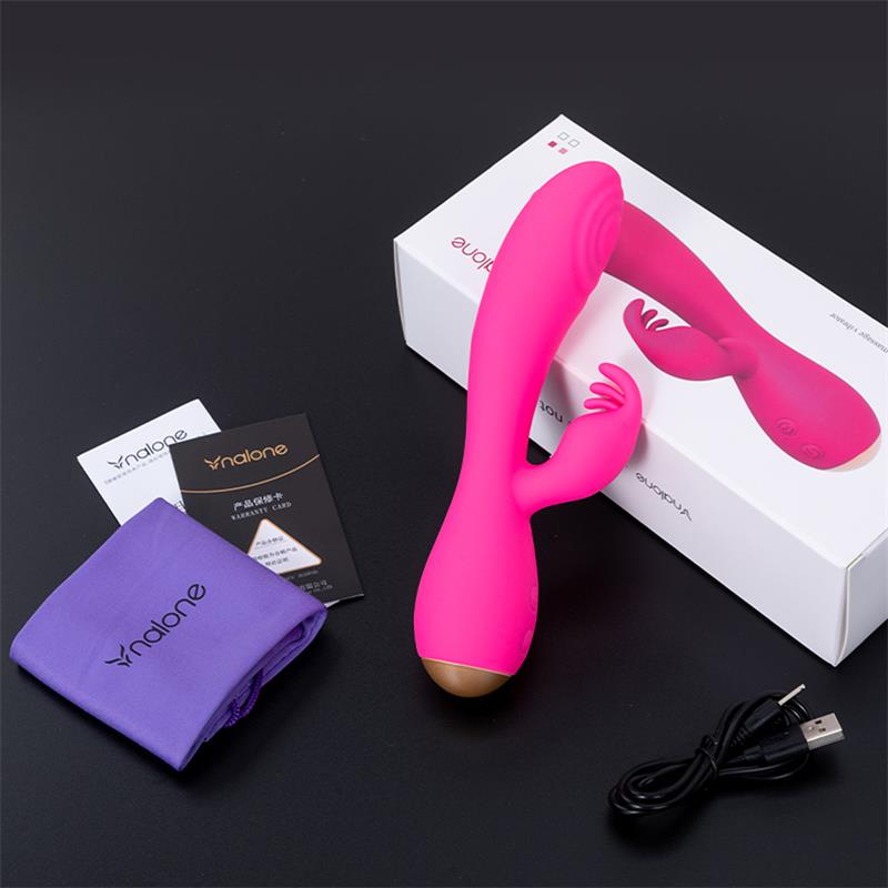 Magic Stick Rabbit Vibe with Pulsation Fuchsia