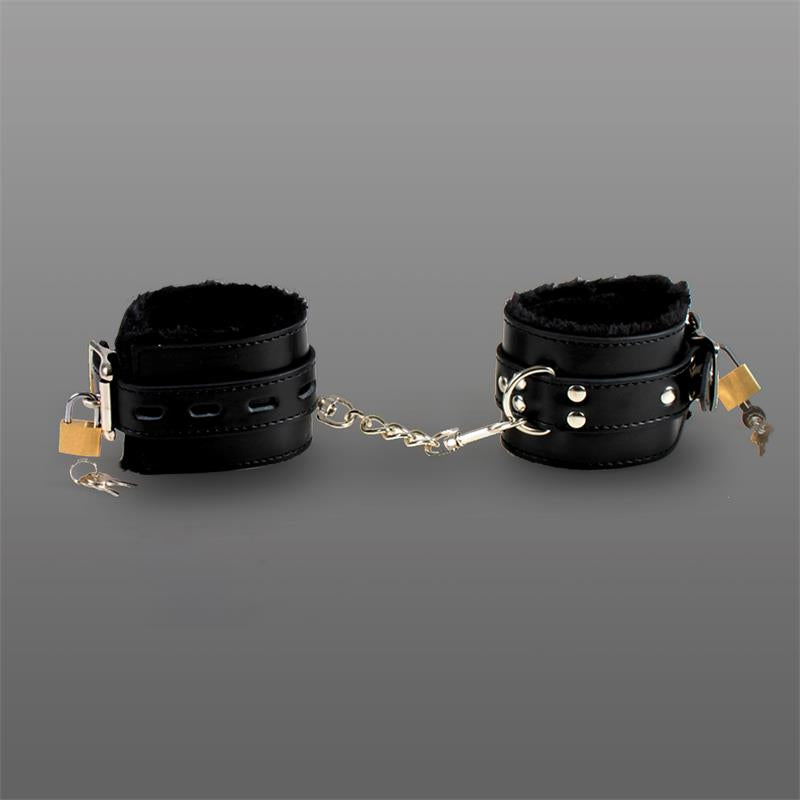 Velvety Padded Handcuffs Black