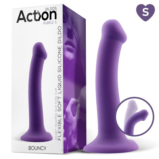 Bouncy Liquid Silicone Dildo Hiper Flexible 65 165 cm Size S Purple