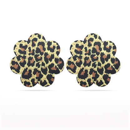 Pack Nipple Covers Flower and Heart Leopard