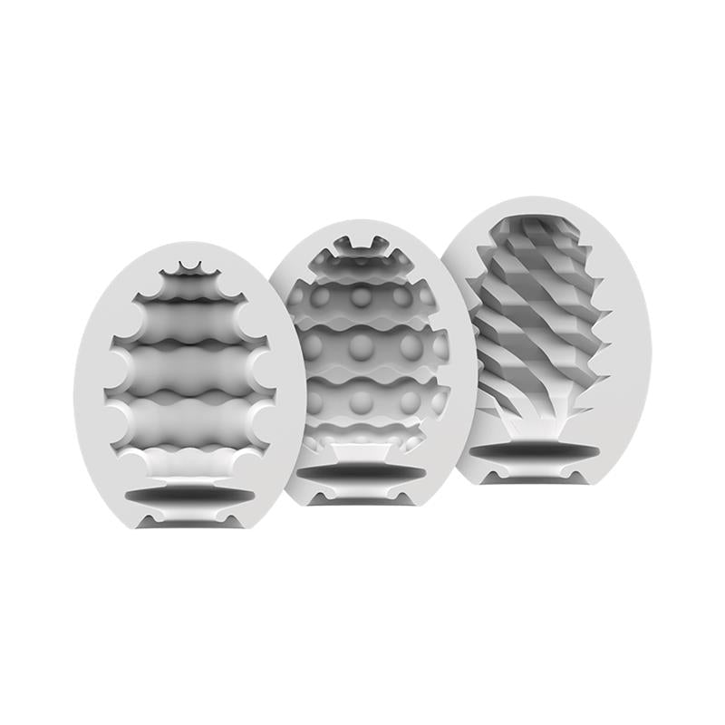 Set of 3 Masturbator Egg Riffle Bubble and Fierce