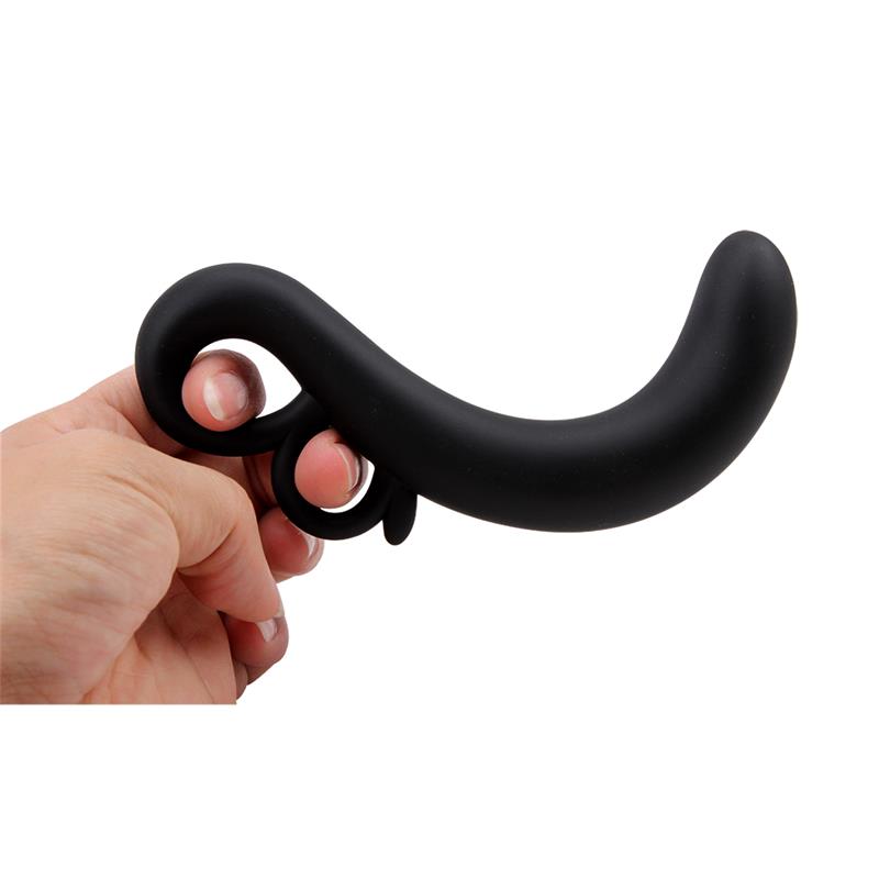 Two Finger G Spot Plug Silicone Black