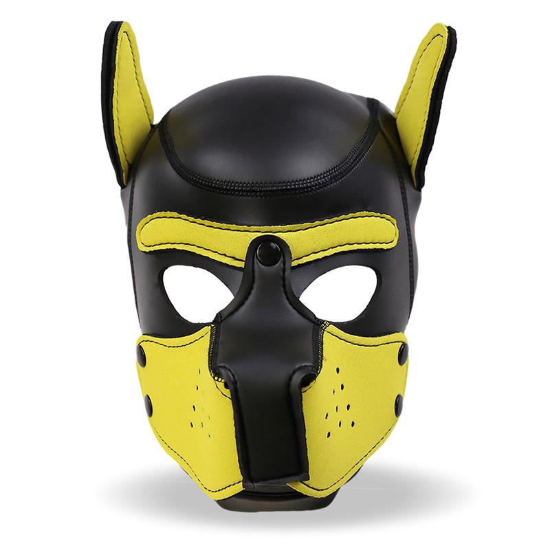 Hound Neoprene Dog Hound Removable Muzzle Black Yellow One Size