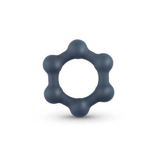 Hexagon Cockring With Steel Balls