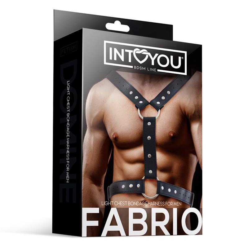 Fabrio Male Chest Bondage Harness Vegan Leather