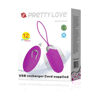 Vibrating Egg Jessica USB Purple