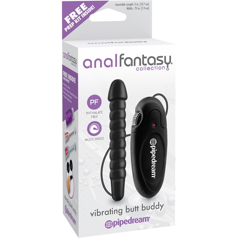 Anal Fantasy Collection Vibrating Butt Buddy Colour Black