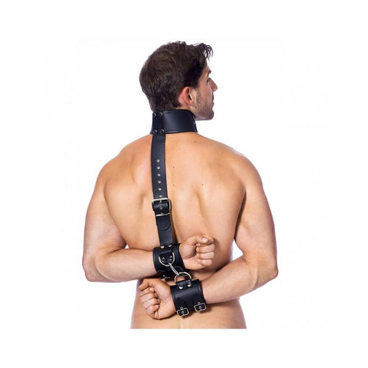 Neck and Hands Ties Leather M L