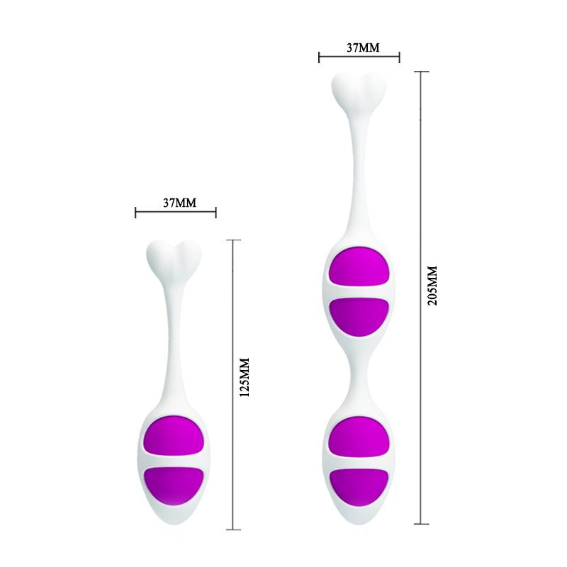 Pretty Love Oval Shaped Kegel Balls Purple