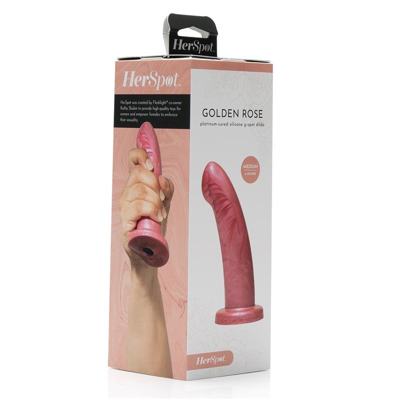 Herspot Dildo Golden Rose Medium Size