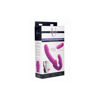 Evoke Vibrating Strapless Strap On Pink