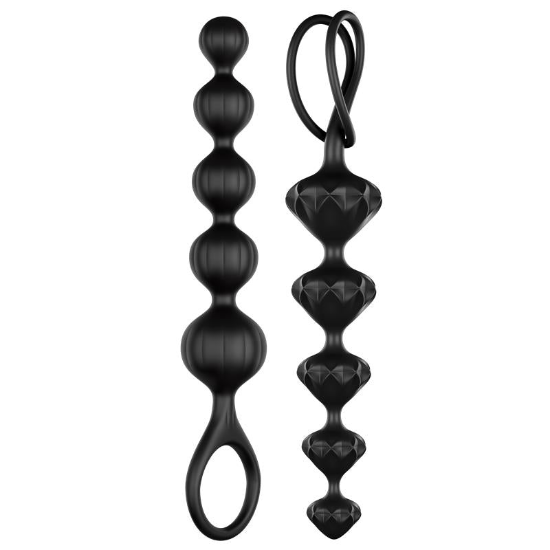 set of 2 Anal Beads Black