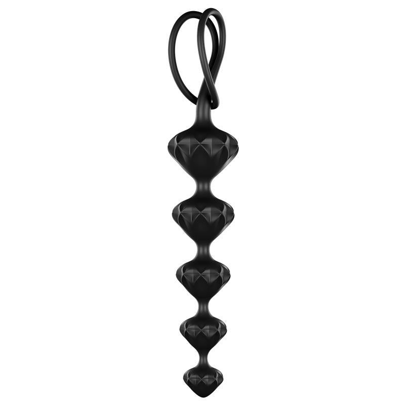 set of 2 Anal Beads Black