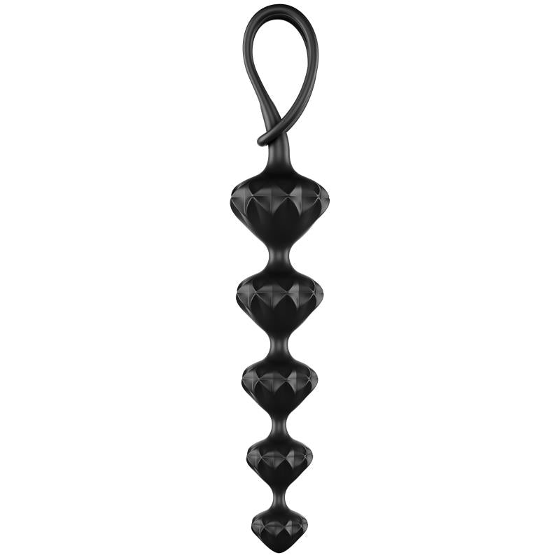 set of 2 Anal Beads Black