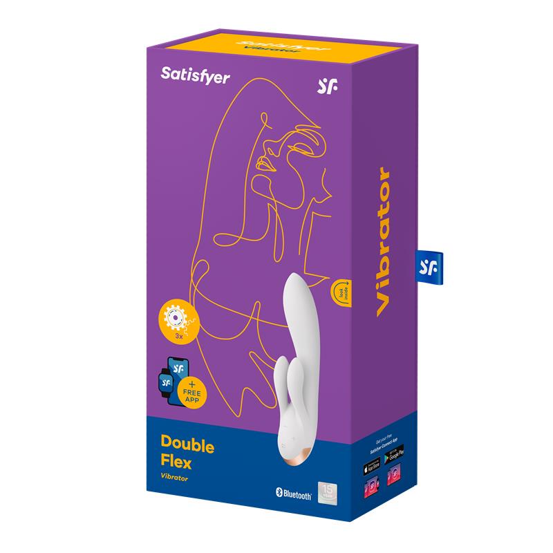 Double Flex G Spot Vibe 3 Motors Satisfyer APP Connect White