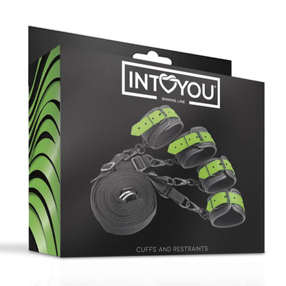 Glow in the Dark Cuffs and Restraints Bed Set