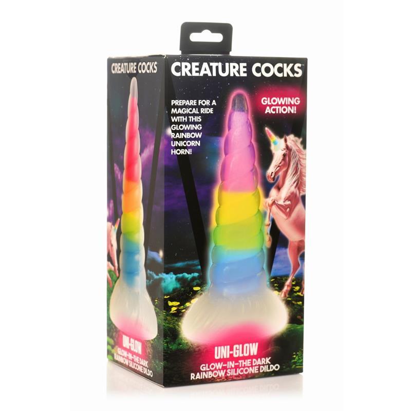 Luminescent Rainbow Dildo Glow in the dark