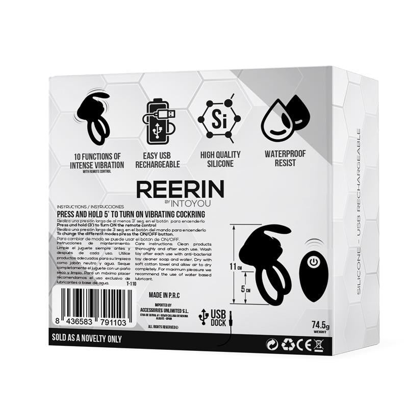 Reerin Dual Vibrating Ring USB Remote Control USB Silicone