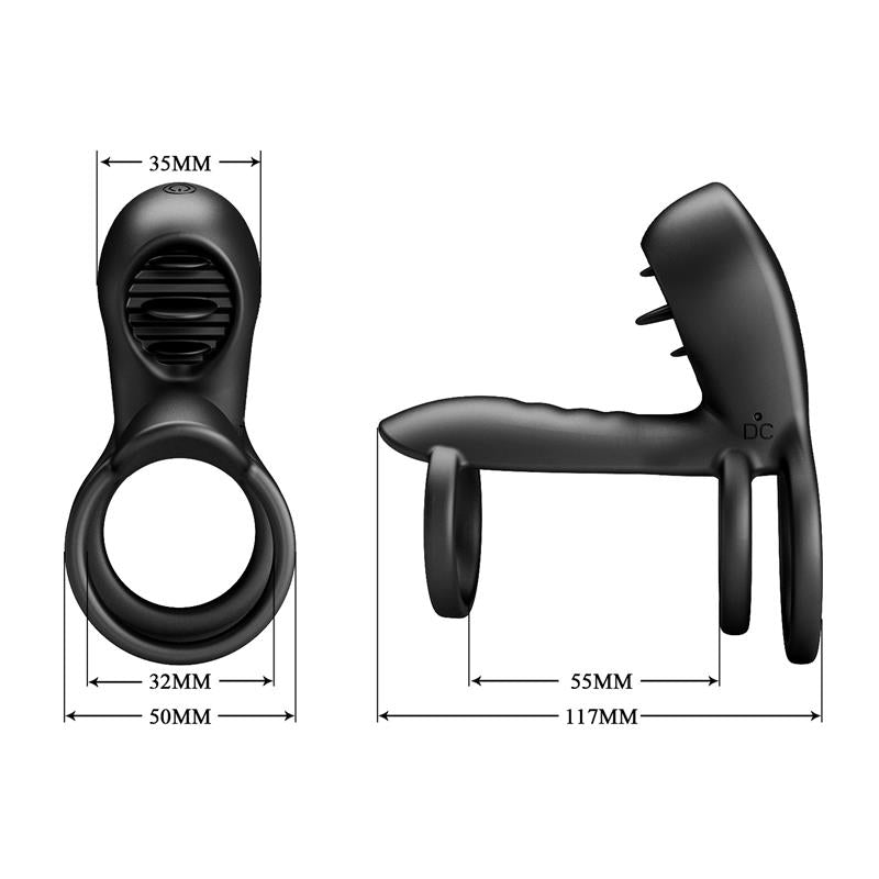 Jammy Triple Vibrating Penis Ring USB