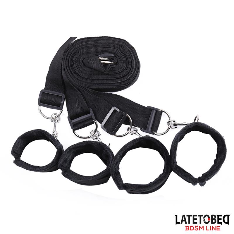 Bed Restraint Set with Adjustbable and Desmontable Cuffs