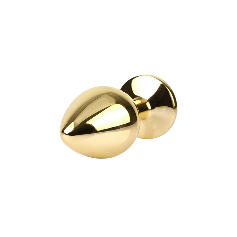 Rosy Gem Golden Anal Plug with Jewel Size M