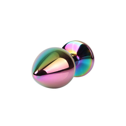 Rainbow Gem Multicolored Anal Plug with Jewel Size M